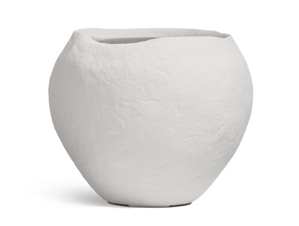 Кашпо TREEZ Effectory Organic Сфера Белый камень д-59 см, в-50 см