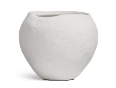 Кашпо TREEZ Effectory Organic Сфера Белый камень д-59 см, в-50 см