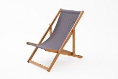 Кресло-шезлонг из акации КАПРИ темно-серый