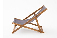 Кресло-шезлонг из акации КАПРИ темно-серый