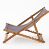 Кресло-шезлонг из акации КАПРИ темно-серый