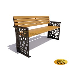 Скамейка «Барселона» (2,5 м ангарская сосна)