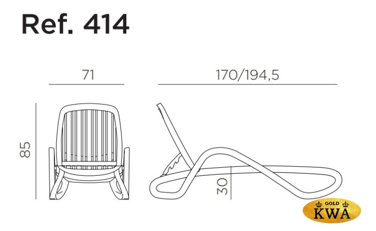 Шезлонг-лежак пластиковый