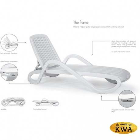 Шезлонг-лежак пластиковый