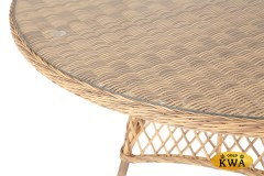 &quot;Эспрессо&quot; плетеный круглый стол, диаметр 150 см, цвет соломенный