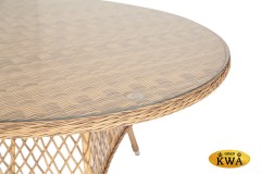 &quot;Эспрессо&quot; плетеный круглый стол, диаметр 150 см, цвет соломенный
