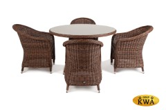&quot;Равенна&quot; обеденная группа плетеная, цвет коричневый