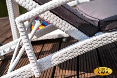 Комплект для отдыха из искусственного ротанга MILANO белый  Joygarden