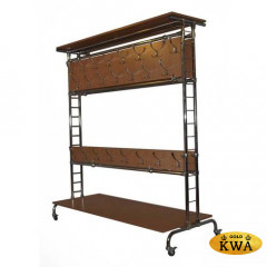 Усиленная вешалка 30 крючков сверху + 16 снизу, полка верх + низ