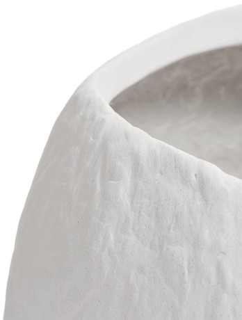 Кашпо TREEZ Effectory Organic Низкая чаша Белый камень д-39 см, в-21 см