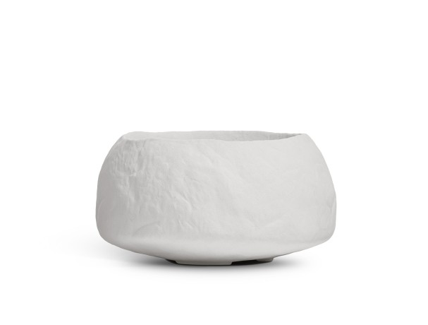 Кашпо TREEZ Effectory Organic Низкая чаша Белый камень д-39 см, в-21 см