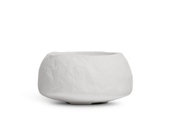 Кашпо TREEZ Effectory Organic Низкая чаша Белый камень д-39 см, в-21 см