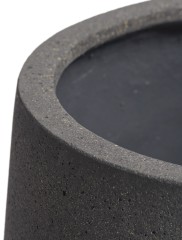 Кашпо TREEZ Ergo Hard Rock Высокая трапециевидная чаша Черный песок д-53, в-68 см