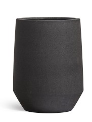 Кашпо TREEZ Ergo Hard Rock Высокая трапециевидная чаша Черный песок д-53, в-68 см