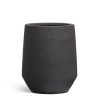 Кашпо TREEZ Ergo Hard Rock Высокая трапециевидная чаша Черный песок д-53, в-68 см