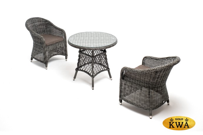 "Эспрессо–80 R" обеденная группа плетеная, цвет графит