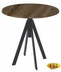 Стол обеденный Fuoz Werzalit Bistroart - черный, золотой, каньонский дуб идальго