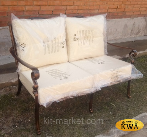 Диван двухместный из литого алюминия Venice