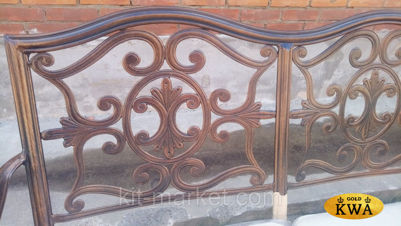 Диван двухместный из литого алюминия Venice