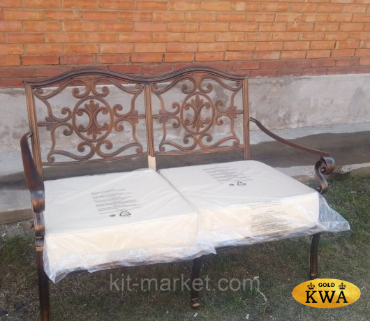 Диван двухместный из литого алюминия Venice