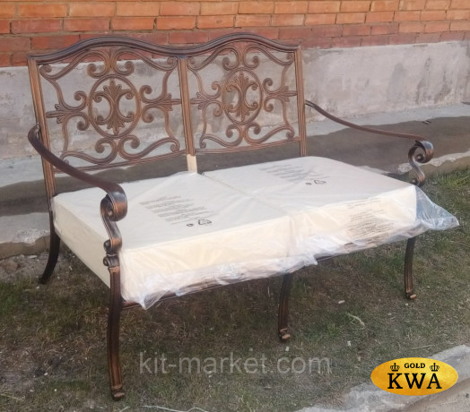 Диван двухместный из литого алюминия Venice