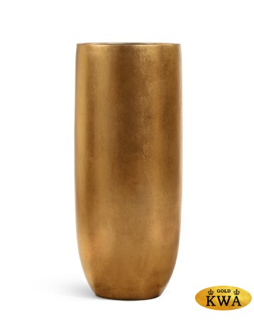 Кашпо TREEZ Effectory Metal Высокий округлый конус Сусальное золото в-95, д-39 см