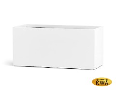 Кашпо TREEZ Effectory Gloss Низкий узкий прямоугольник Белый глянцевый лак д-60, ш-26, в-30 см