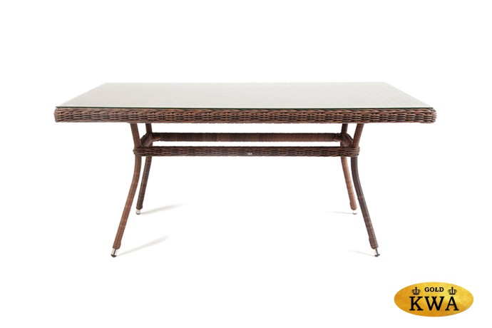 "Латте" обеденный стол из искусственного ротанга 140х80см, цвет коричневый