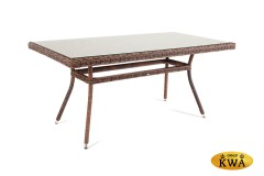 &quot;Латте&quot; обеденный стол из искусственного ротанга 140х80см, цвет коричневый