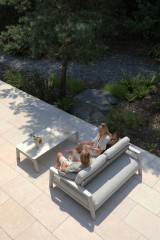 Kosta алюминий Комплект лаунж мебели бежевый/бежевый, алюминий/стеклокерамика