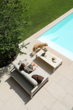 Kosta алюминий Комплект лаунж мебели бежевый/бежевый, алюминий/стеклокерамика