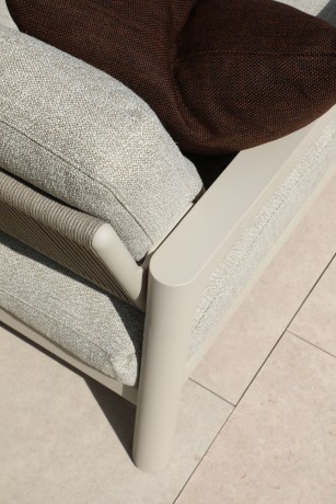 Kosta алюминий Комплект лаунж мебели бежевый/бежевый, алюминий/стеклокерамика