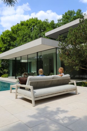 Kosta алюминий Комплект лаунж мебели бежевый/бежевый, алюминий/стеклокерамика