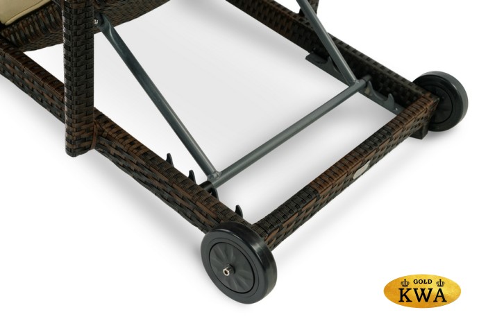 Плетеный шезлонг MILANO темно-коричневый  Joygarden