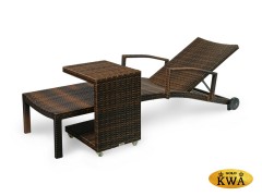 Плетеный шезлонг MILANO темно-коричневый  Joygarden