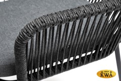 &quot;Лион&quot; обеденная группа на 4 персоны со стульями &quot;Лион&quot; темно-серый, круглый стол &quot;серый гранит&quot;