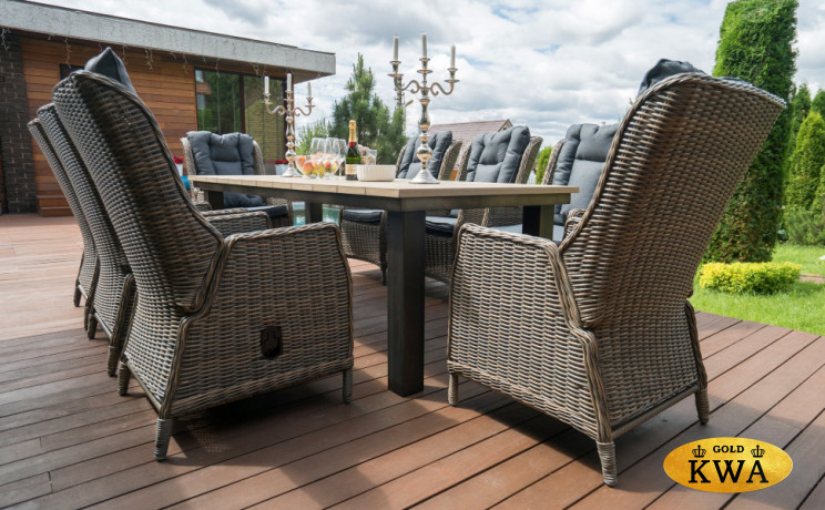 Стол Парклэнд (кор/сер) + 6 кресел Верона (кор/сер)