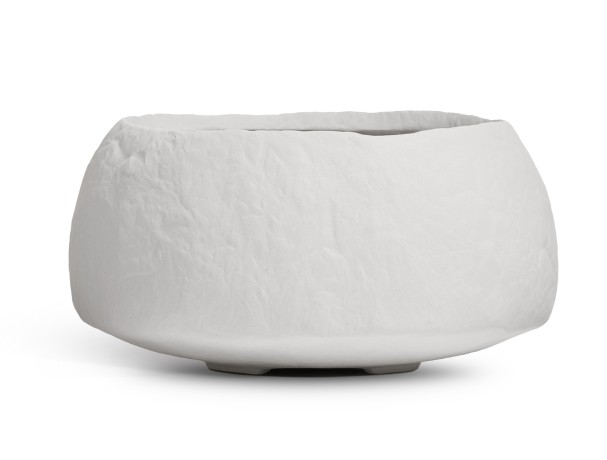 Кашпо TREEZ Effectory Organic Низкая чаша Белый камень д-56 см, в-29 см