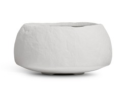 Кашпо TREEZ Effectory Organic Низкая чаша Белый камень д-56 см, в-29 см