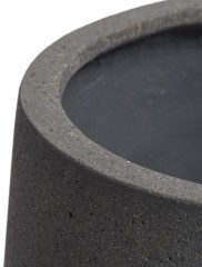 Кашпо TREEZ Ergo Hard Rock Трапециевидная чаша Черный песок д-32, в-28 см