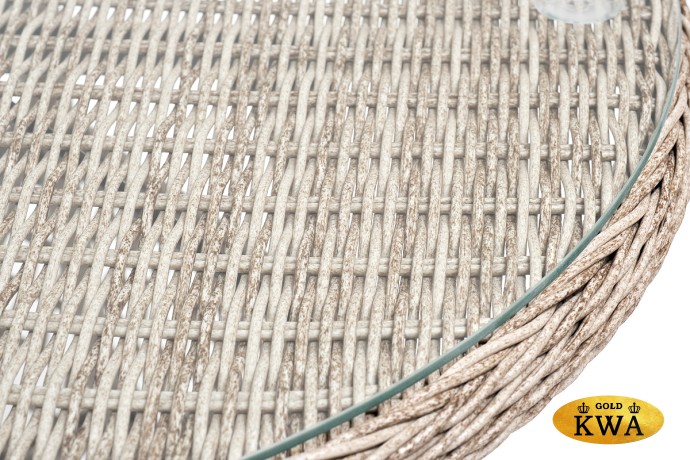 "Эспрессо–80 L" обеденная группа плетеная, цвет бежевый