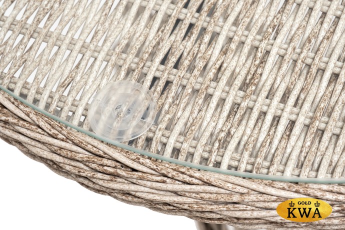 "Эспрессо–80 L" обеденная группа плетеная, цвет бежевый