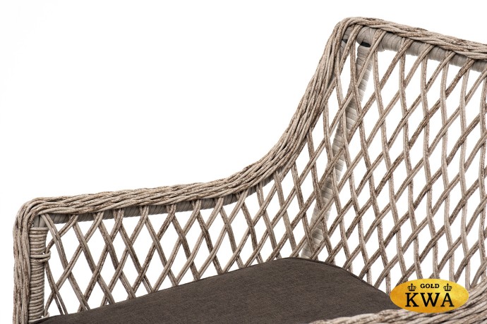 "Эспрессо–80 L" обеденная группа плетеная, цвет бежевый