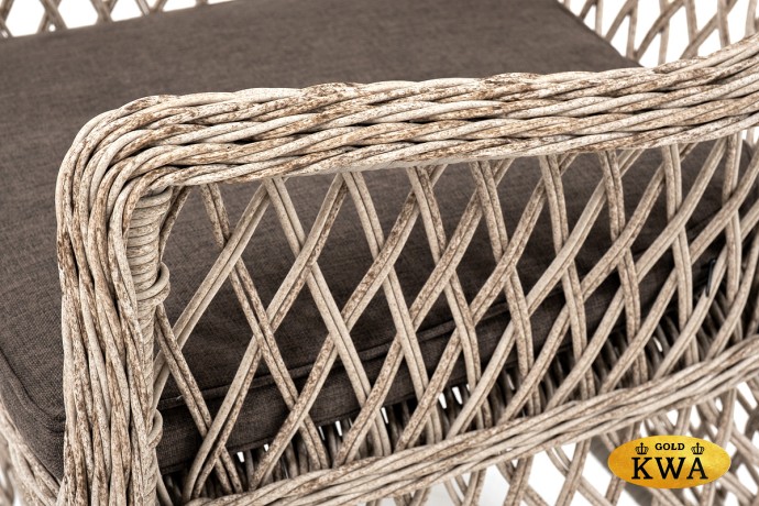 "Эспрессо–80 L" обеденная группа плетеная, цвет бежевый