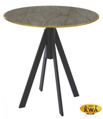 Стол обеденный Fuoz Werzalit Bistroart - черный, золотой, королевский мрамор