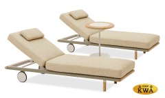 Avesta Комплект лежаков бежевый/светло-коричневый, тик/алюминий/веревка