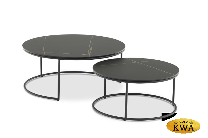 Flen Стол кофейный антрацит, алюминий/спеченный камень