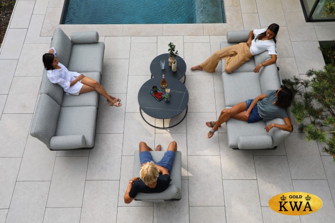 Flen Стол кофейный антрацит, алюминий/спеченный камень