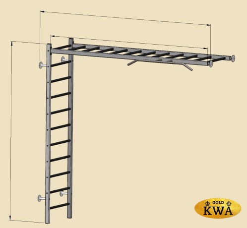 П-образная конструкция из шведских стенок по Вашим размерам