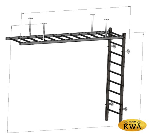 П-образная конструкция из шведских стенок по Вашим размерам